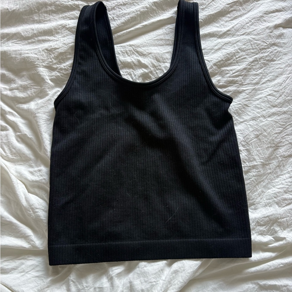 Black Ribbed Top